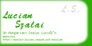 lucian szalai business card